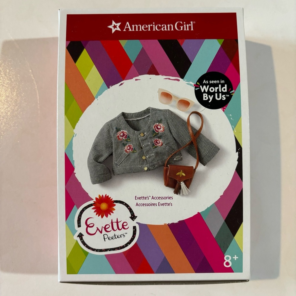 BOX ONLY American Girl Doll Evette Peeters Accessories World By Us 18” Retired